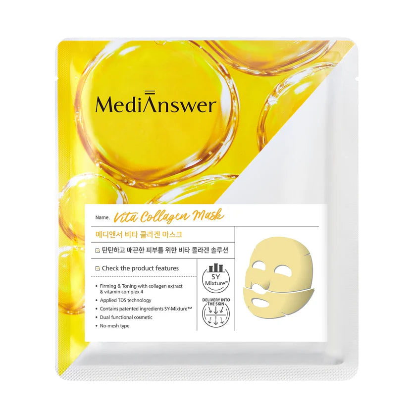 MediAnswer Vita Collagen Mask - 83% Collagen Hydrogel Face Mask for Firming & Brightening – Timeless Era