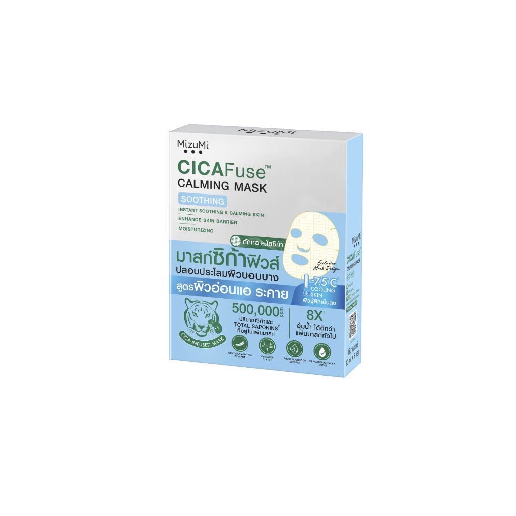 MizuMi CICAFuse Sheet Mask – concentrated CICAFuse serum Madagascar Centella Asiatica infographic – Timeless Era Bangladesh
