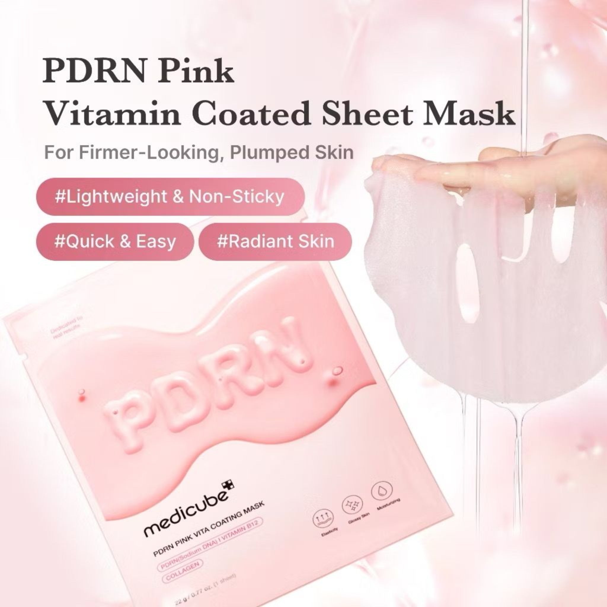 Medicube PDRN Pink Collagen Gel Mask 4 Sheets – Salmon DNA Anti-Aging Korean Hydrogel Face Mask – Timeless Era Bangladesh