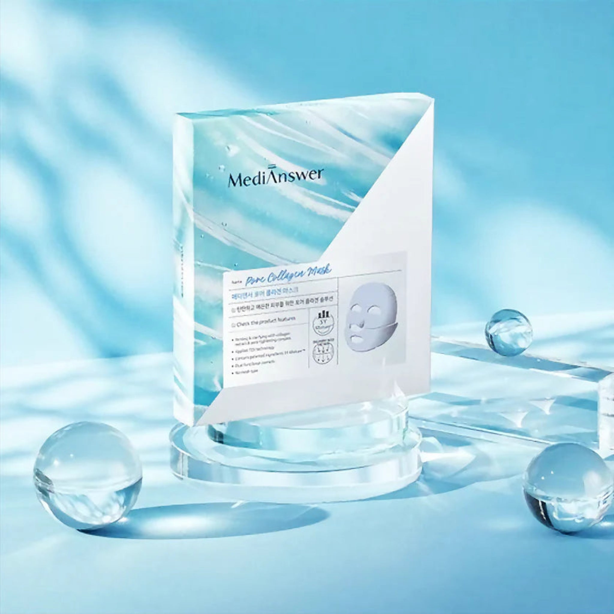 MediAnswer Pore Collagen Clear Pad - 83% Collagen Hydrogel Mask for Pore Tightening & Sebum Control
